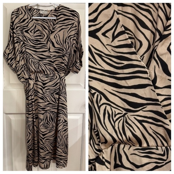 Dress Forum Animal zebra Print Midi Dress 31853 - Picture 1 of 11